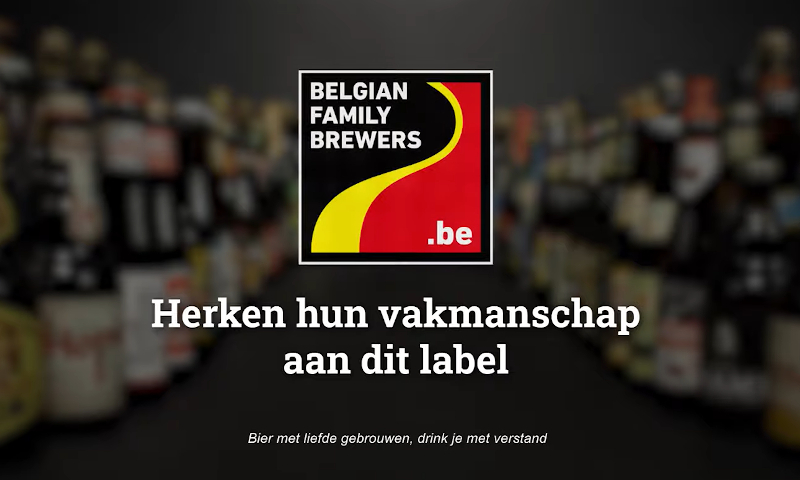 Belgische brouwers vakmanschap label van Belgian Family Brewers